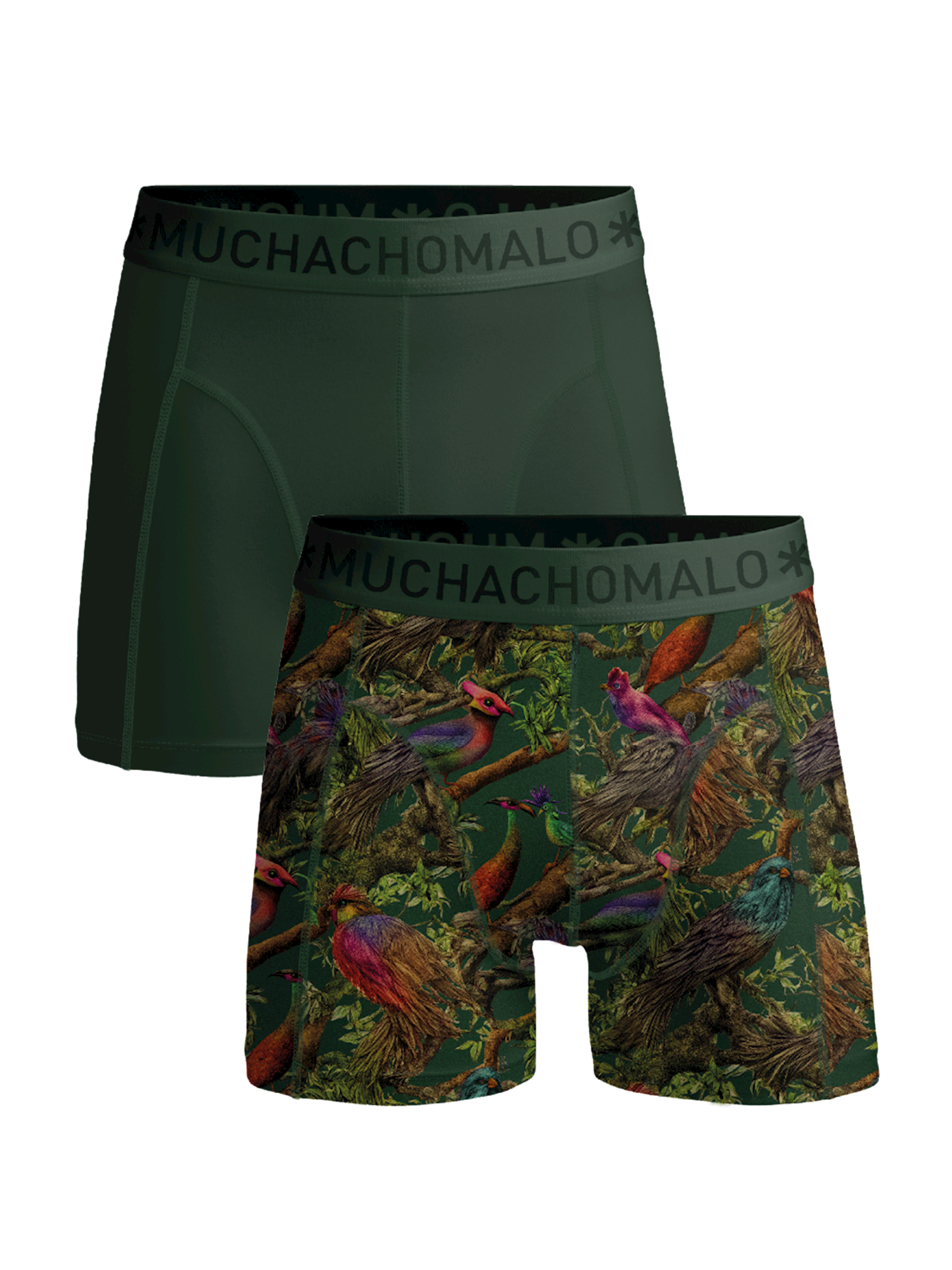 Men 2 Pack Boxer shorts Print Solid Boxers Muchachomalo