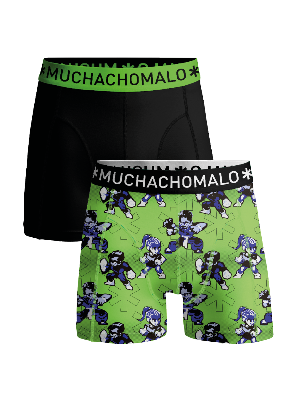 Men 2 pack boxer shorts print Solid