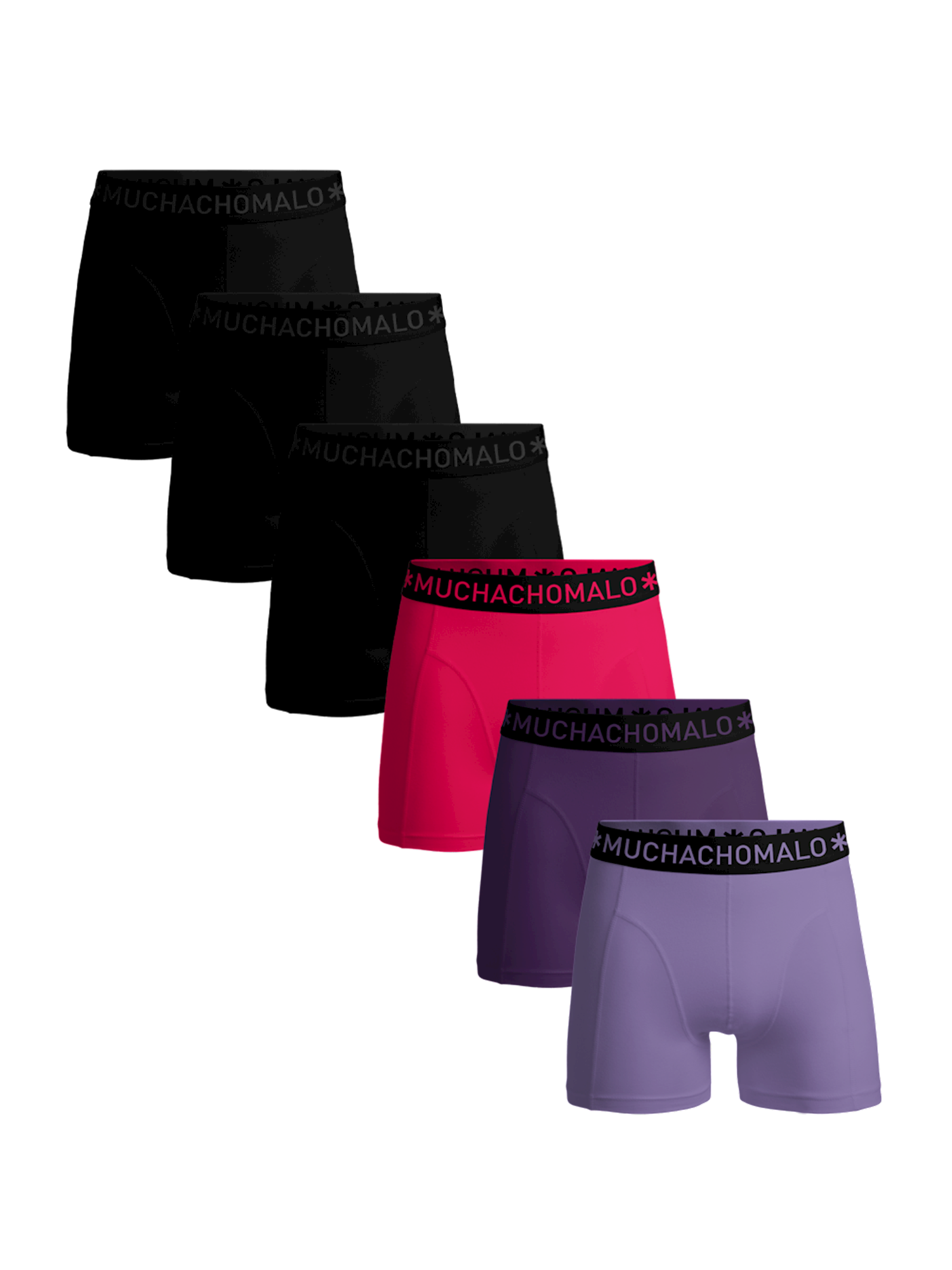 Heren 6 pack Boxershorts Effen Ondergoed Muchachomalo