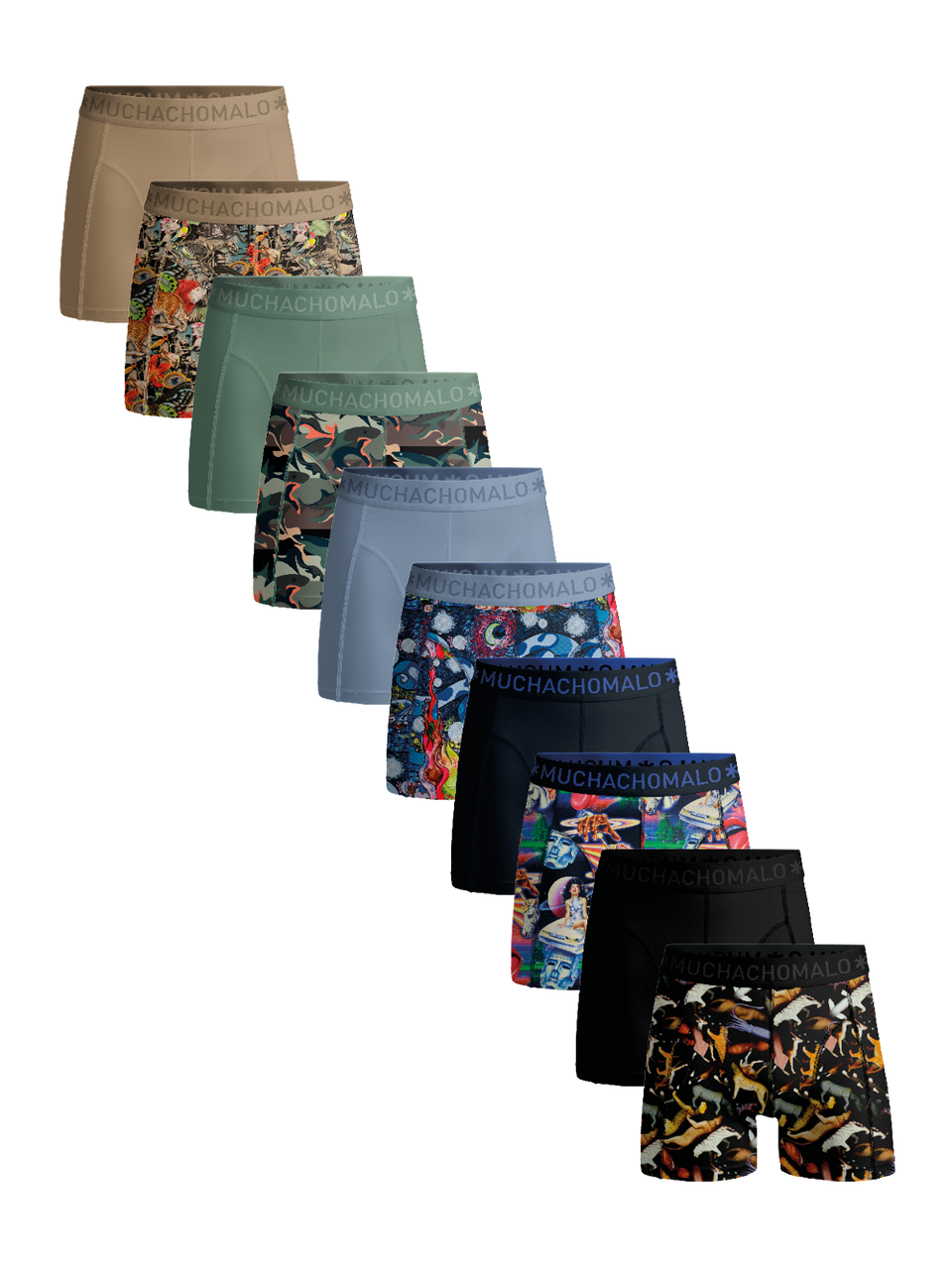 Print/Black/Blue/Green/Beige