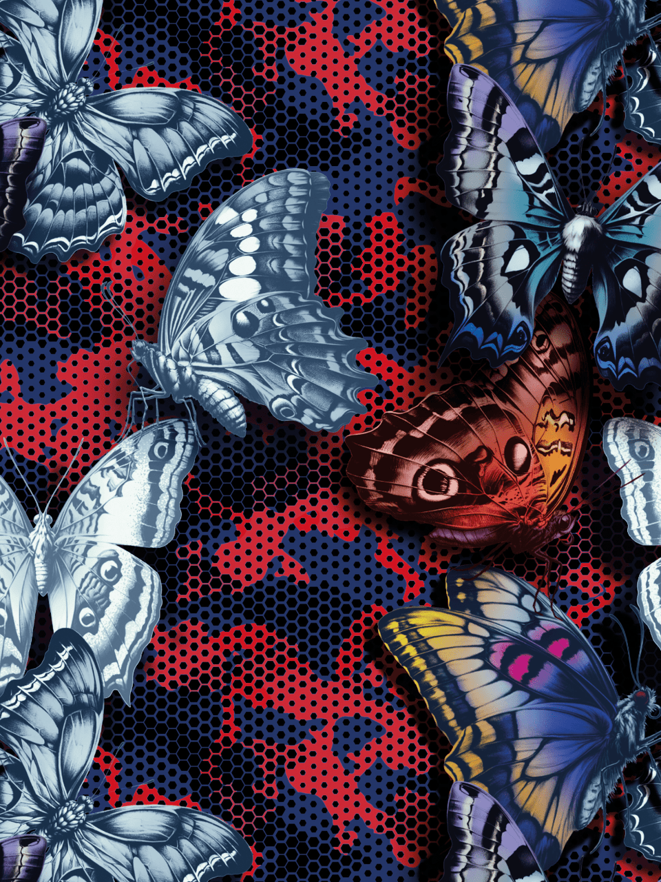 Print/Blue/Green/Brown/Red