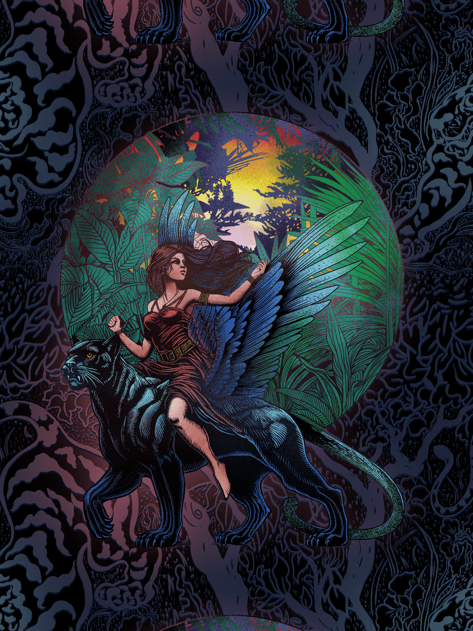 Print/Black/Blue/Purple