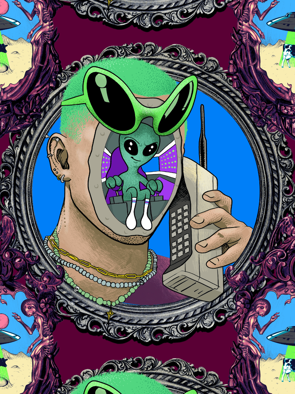 Print/Black/Blue/Purple