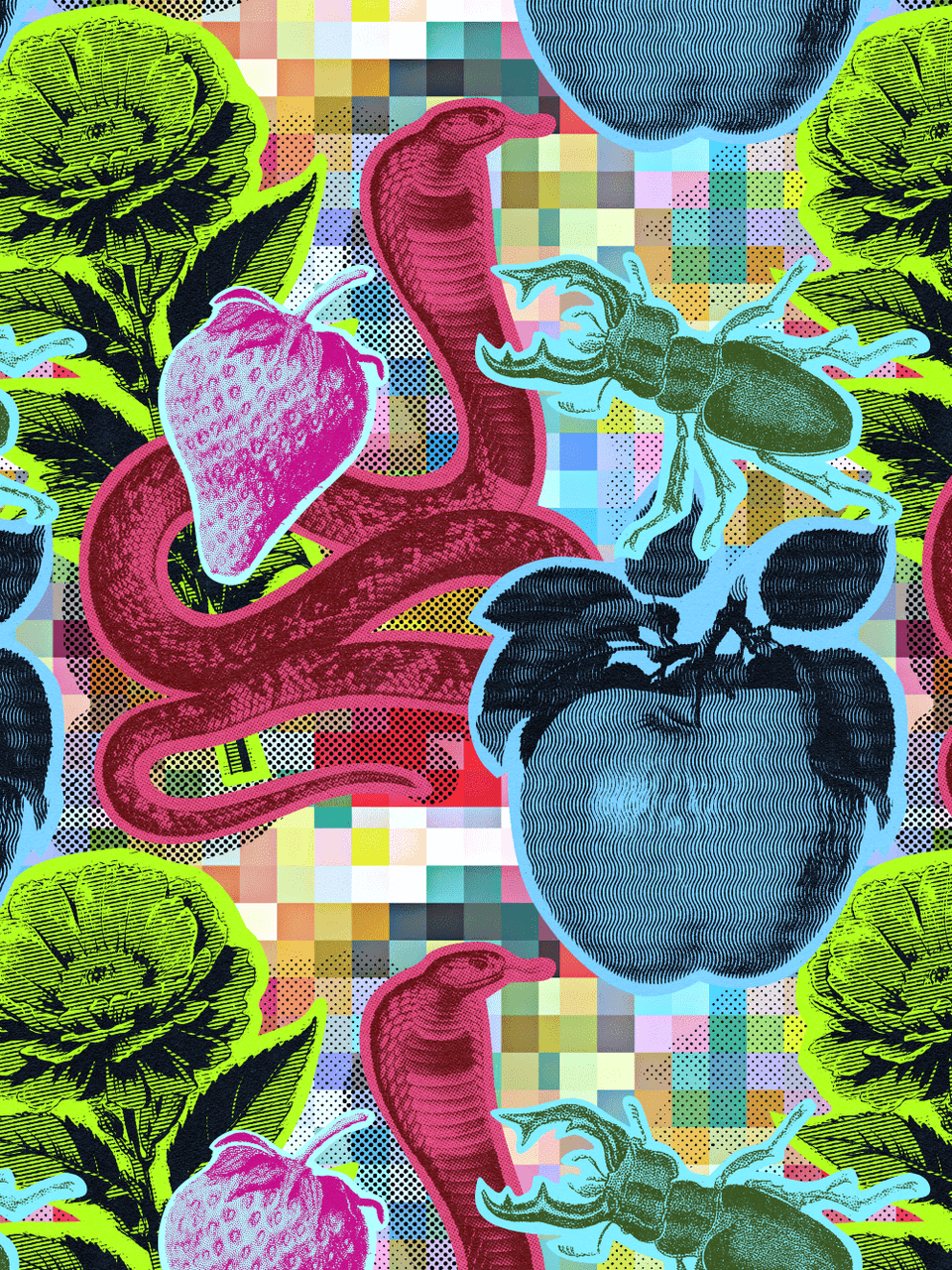 Print/Black/Blue/Purple