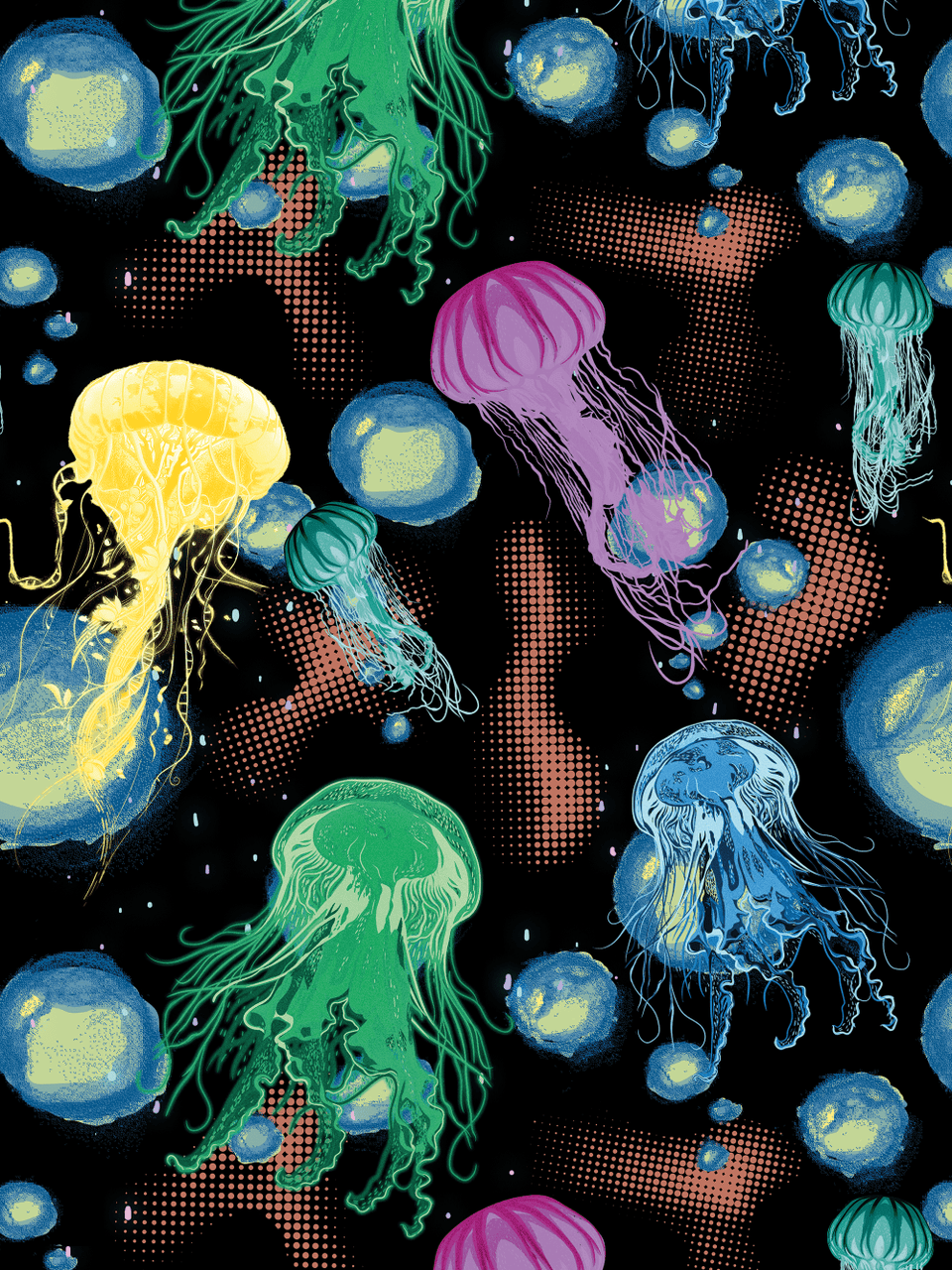 Print/Blue/Purple/Orange/Yellow